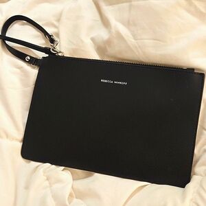Rebecca Minkoff Black Leather Wristlet Excellent Condition